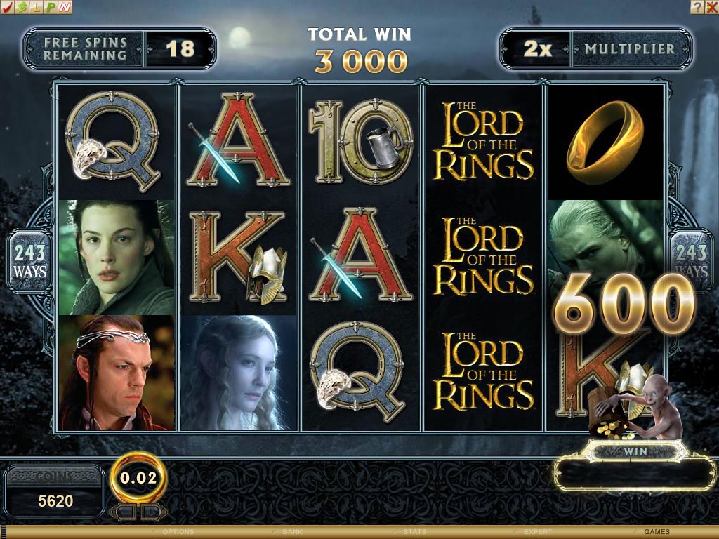 Lord of the rings slot online